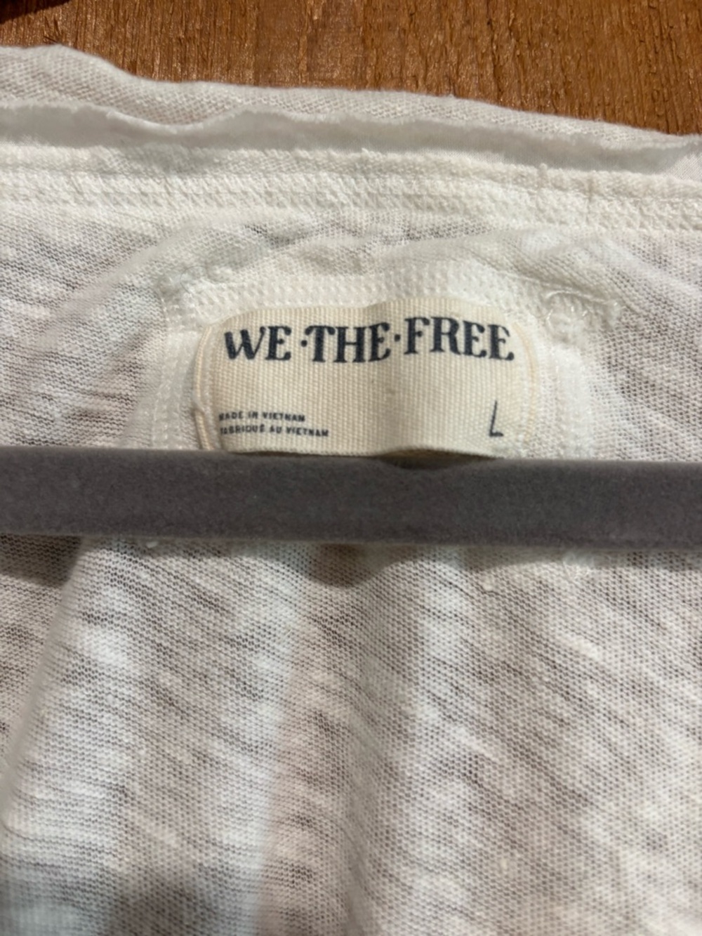 We The Free Love Language Slub White Henley Tank - Women's Sleeveless Top - Picture 3 of 3